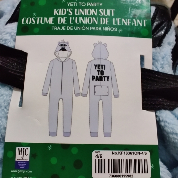 NWT - ⛄ “YETI FOR PARTY”  Kids Sleepwear - Sz 4-6 ⛄ - Picture 7 of 7